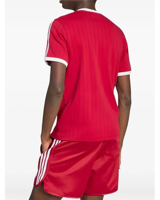 Adidas Pink Striped Short-Sleeve T-Shirt for men