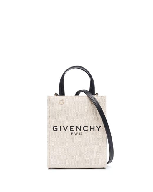 Givenchy G キャンバス ハンドバッグ ミニ White