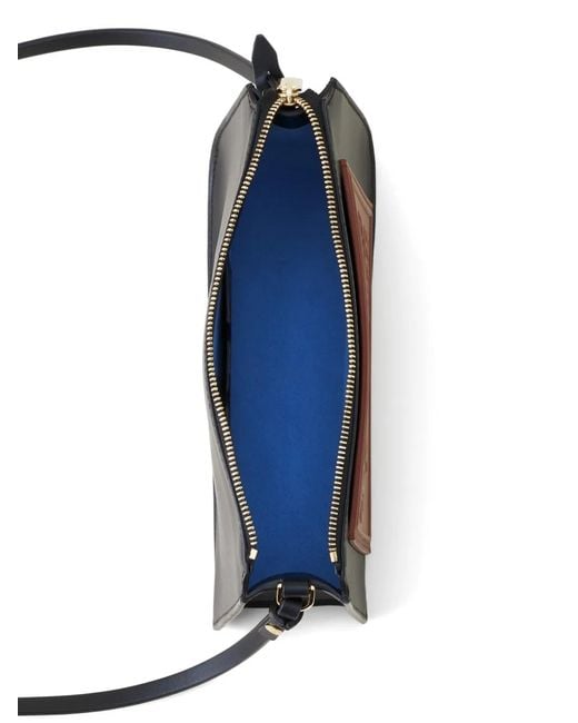 Lanvin Brown Logo-Plaque Crossbody Bag