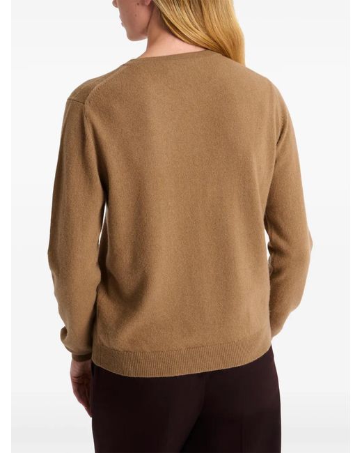 Pringle of Scotland Natural Crew-Neck Cashmere Sweater