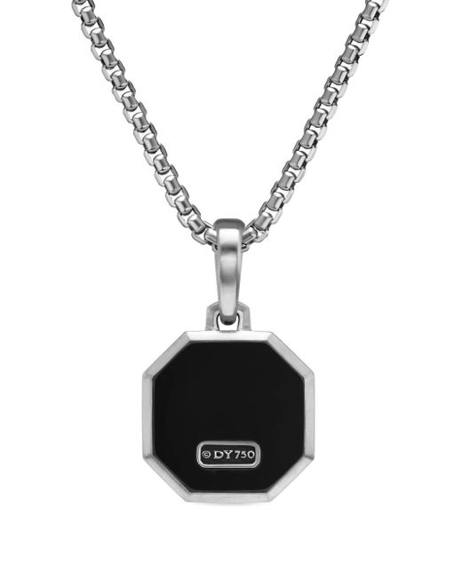 David Yurman Black Sterling Octagon Onyx Necklace for men