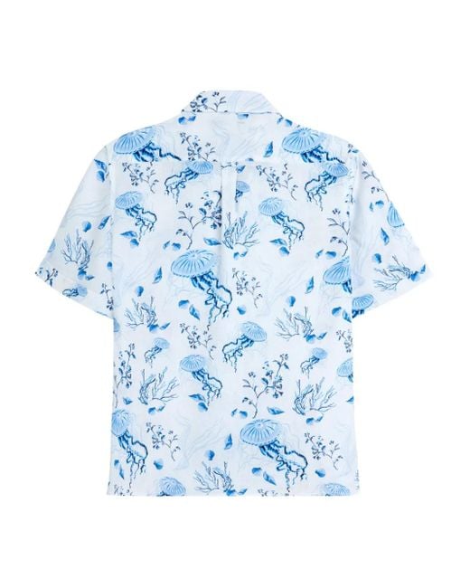 Camicia di Vilebrequin in Blue da Uomo