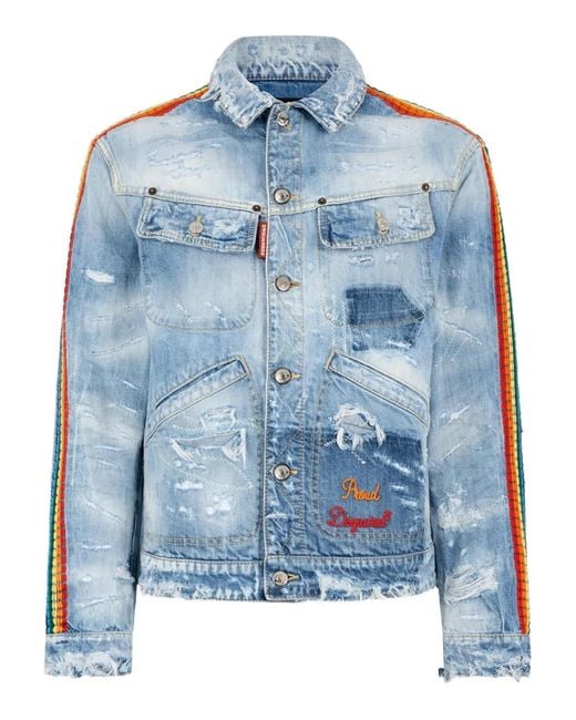 DSquared² Blue Wash Denim Jacket for men