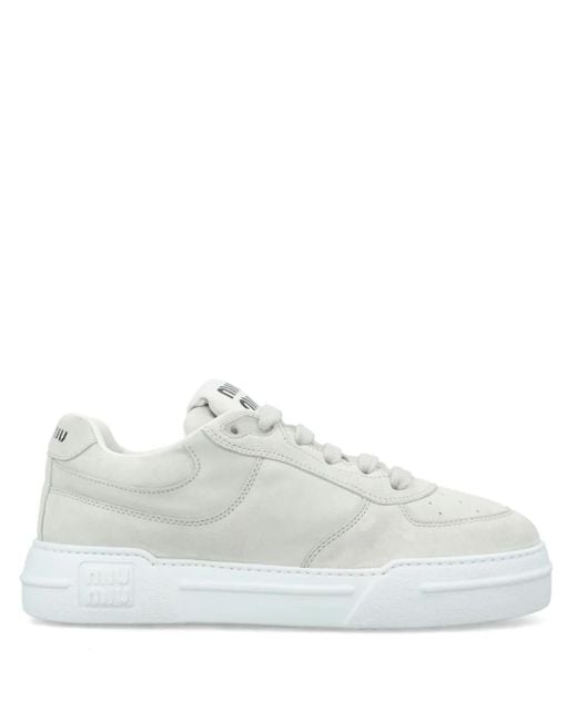 Miu Miu レザースニーカー White