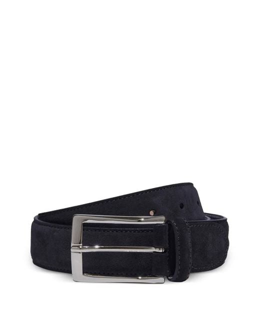 Scarosso Black Reversible Suede Belt for men
