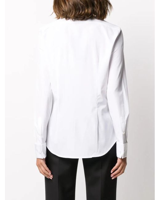 Ralph Lauren Smoking Blouse in het White