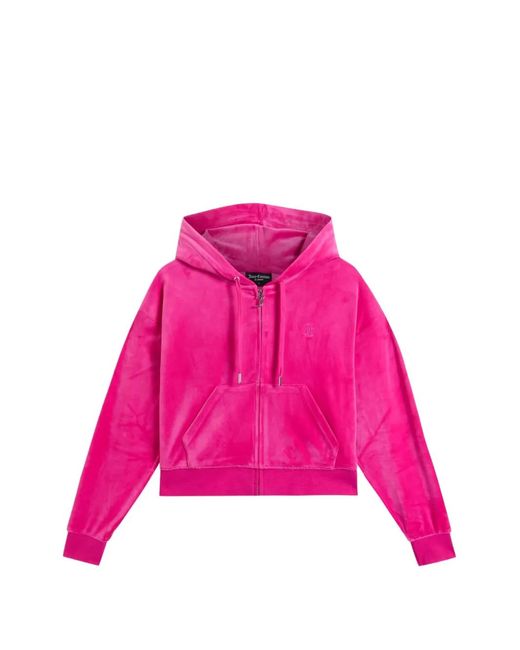 Juicy Couture Pink Velour Cropped Hoodie