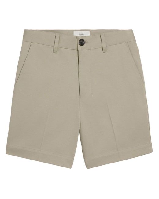 AMI Gray Cotton Chino Shorts for men