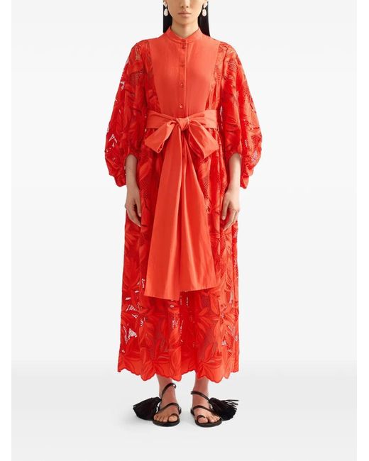 Erdem Floral-Cutwork Embroidered Dress
