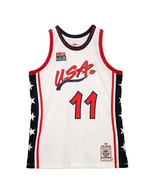 Chaleco Karl Malone Authentic Mitchell & Ness de hombre de color Red