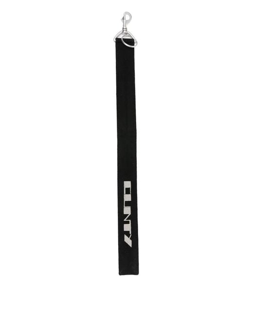 Rick Owens White Cotton Keyring for men
