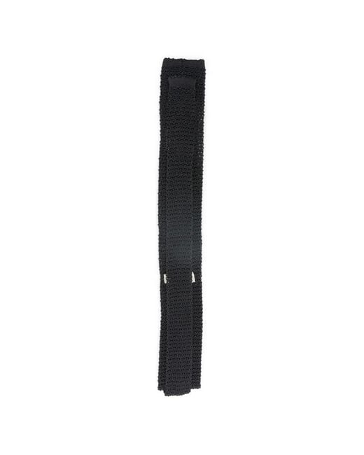 Alysi Black Knitted-Construction Tie