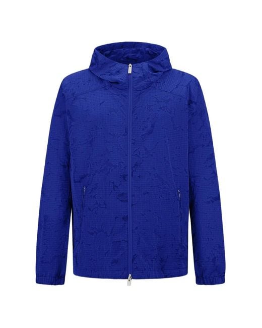 Laminar Blue Veste Water En Jacquard À Capuche