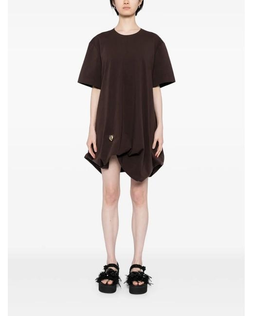 JNBY Brown Drawstring-Hem Dress