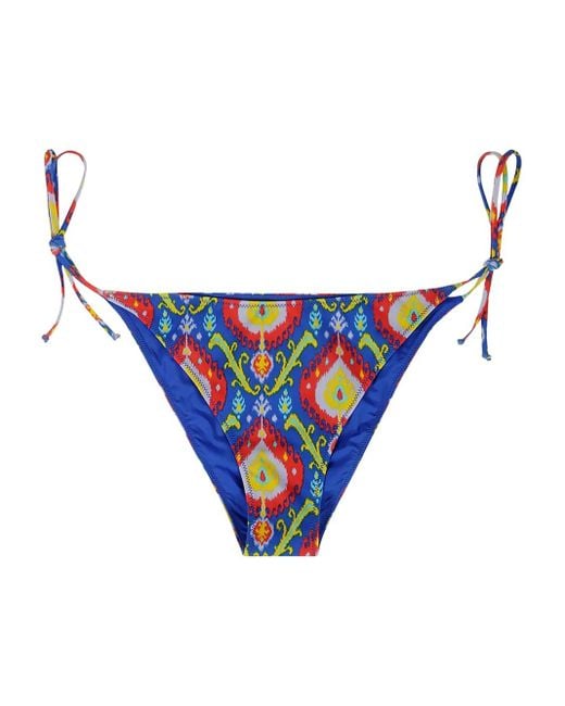 Mc2 Saint Barth Blue Abstract-Print Bikini Briefs