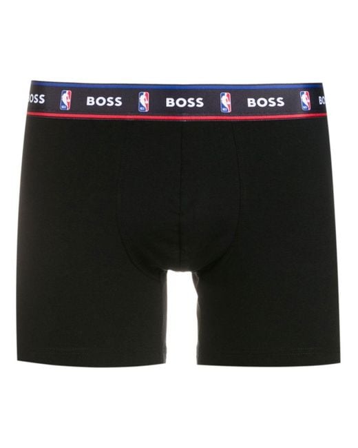 BOSS X Nba Logo-waist Briefs in Black for Men