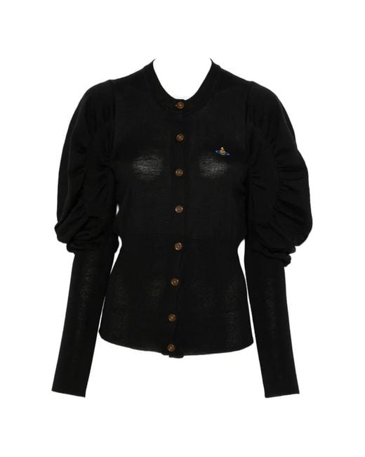 Vivienne Westwood Black Orb-Embroidered Wool Sweater