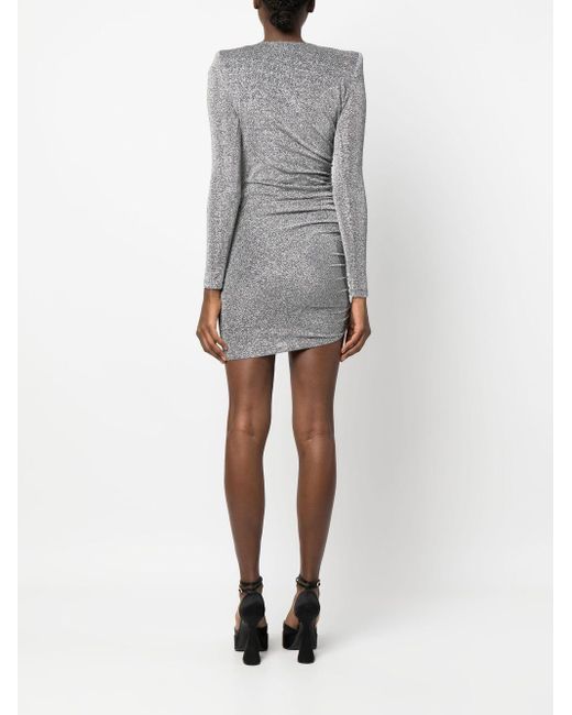 Amen Metallic Mini-jurk in het Gray