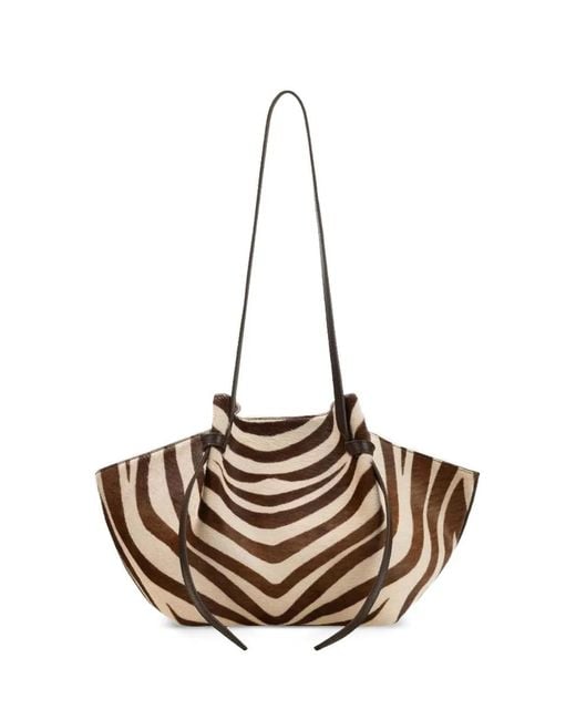 Yuzefi Natural Sac Porté Épaule Mochi À Imprimé Zébré