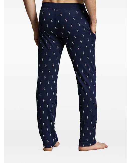 Polo Ralph Lauren Blue Signature Pony Jersey Pyjama Trousers for men