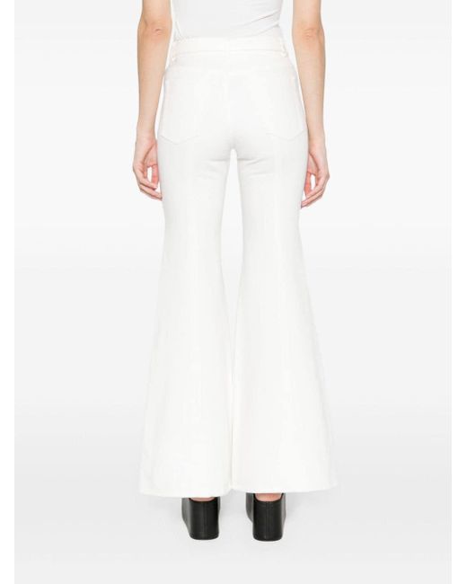 Sacai Flared Jeans in het White