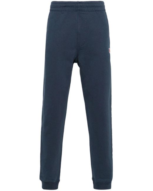 Pantaloni sportivi con applicazione logo di Maison Kitsuné in Blue da Uomo
