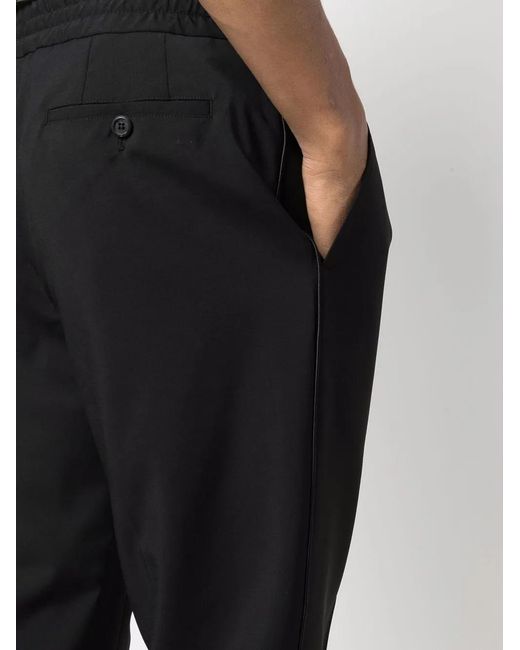 Ferragamo Black Mid-Rise Tailored Trousers for men