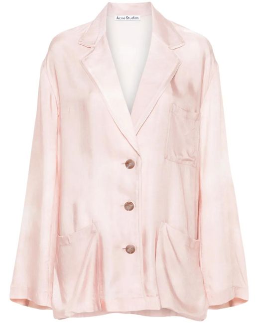 Acne Pink Oversized Twill Jacket