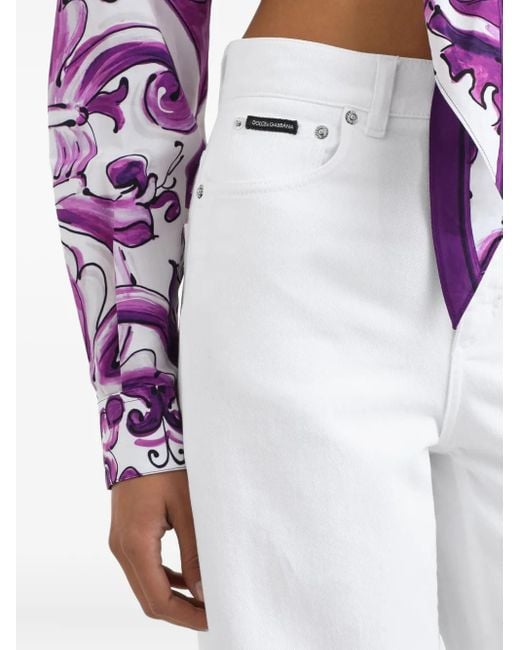 Dolce & Gabbana White Cotton Jeans