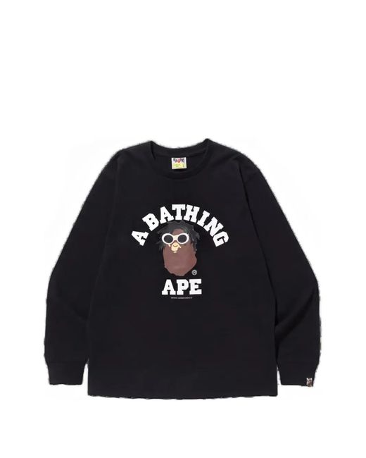 A Bathing Ape Black Long-Sleeve Sweatshirt for men