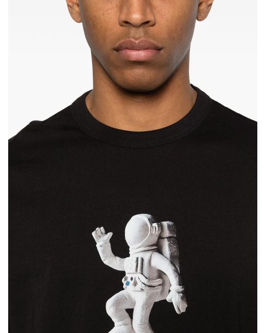 Paul Smith Black Astronaut-Motif T-Shirt for men