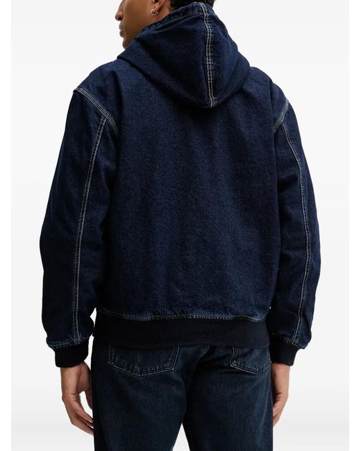 Dickies Blue Hooded Denim Jacket for men