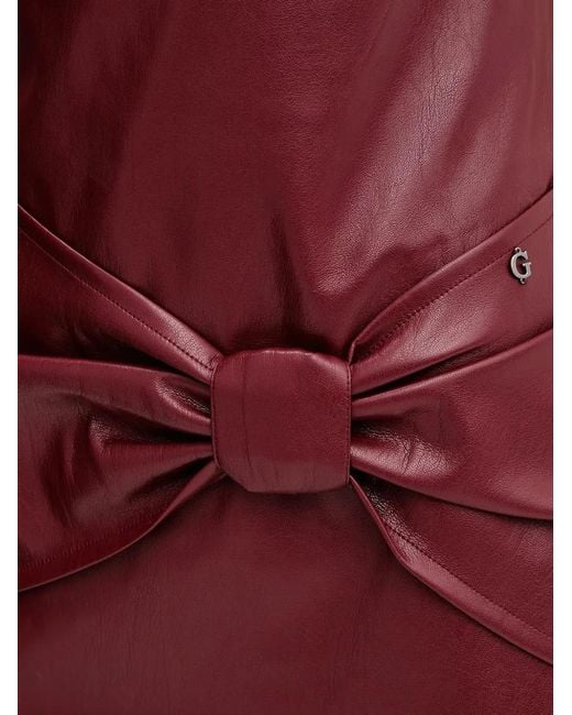 Guess Bow Squared-Neck Mini Dress
