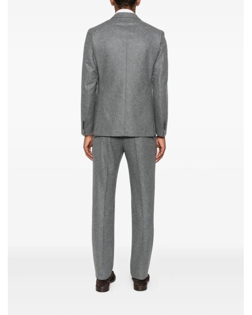Tagliatore Gray Double-Breasted Wool Suit for men