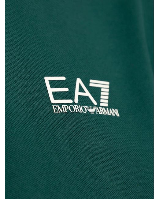 EA7 Green Polo À Logo Imprimé for men