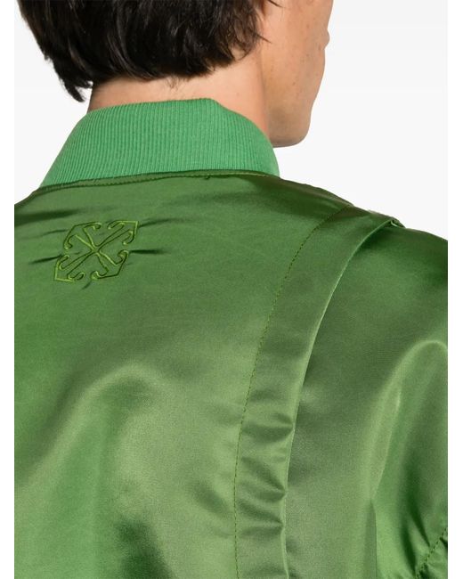 Off-White c/o Virgil Abloh Green Off- Bomber Jacket for men