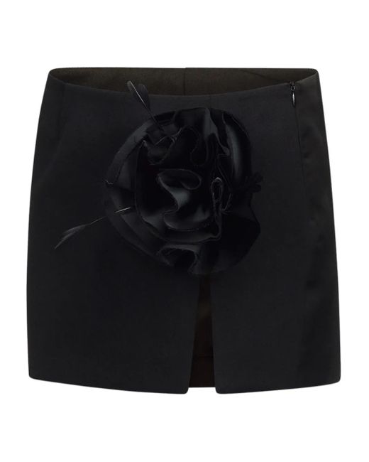 Minifalda con apliques florales Area de color Black