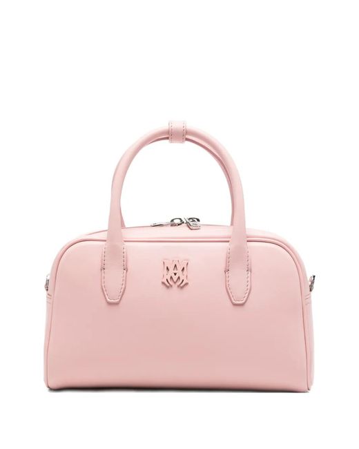 Amiri Pink Ma-Plaque Leather Tote Bag