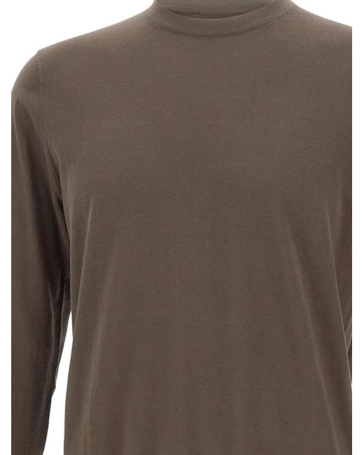 Diktat Gray Ribbed Crew Neck Sweater for men