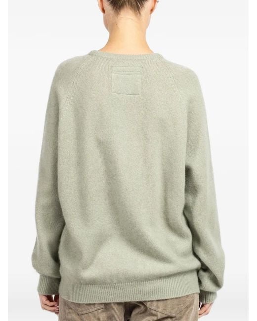 Frenckenberger White Round-Neck Sweater