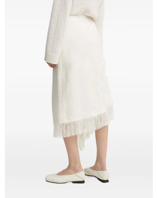 A.L.C. Natural Amelie Asymmetric Midi Skirt