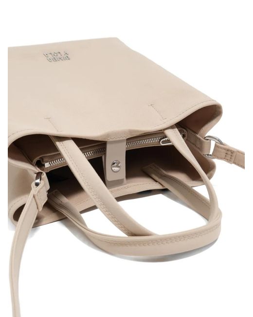 Bimba Y Lola Natural Medium Logo-Detail Tote Bag