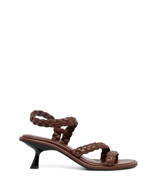 Souliers Martinez Brown Sandales Anaya À Design Tressé
