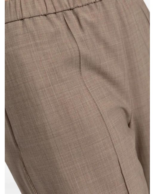 Fabiana Filippi Gray Creased Straight-Leg Trousers
