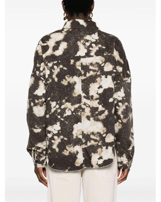 Liu Jo Gray Glitter Bleached Denim Jacket