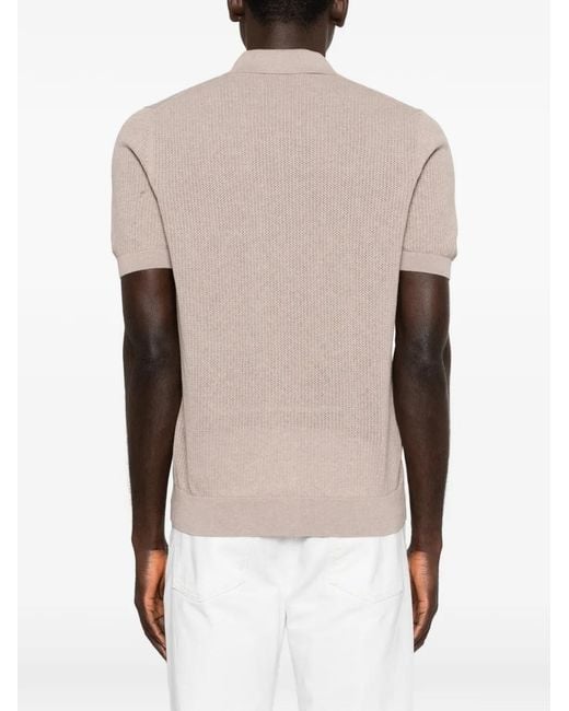 Tagliatore Natural Button Ribbed Shirt for men