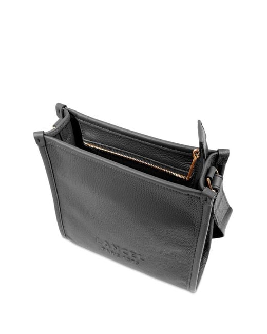 Lancel Gray Logo-Embossed Crossbody Bag