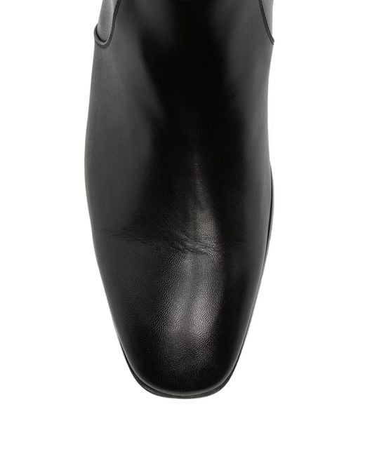Tom Ford Black Supple Leather Clint Ankle Boots