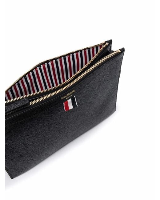 Thom Browne Black Umhängetasche Mit Logo-Print