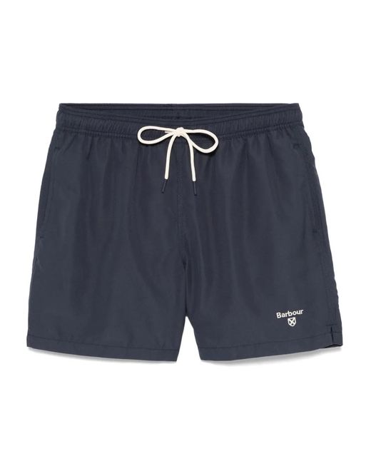 Barbour Blue Logo Swim Shorts for men